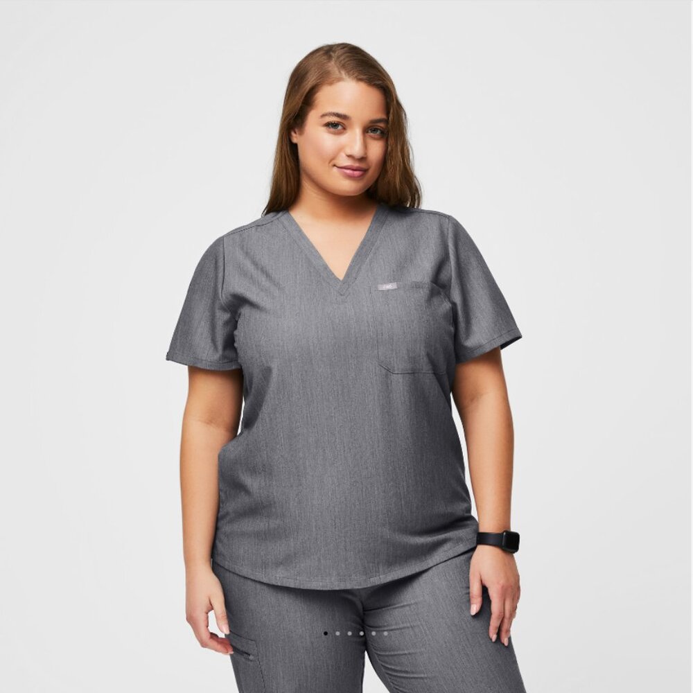 FIGS Catarina Scrub Top Graphite 3XL - Picture 2 of 4